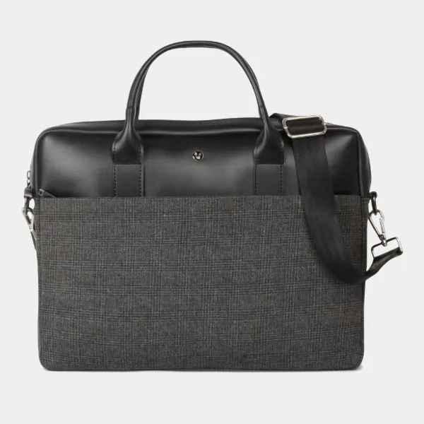 Absolute_Global_Premium_Laptop_Bag_For_Menand_Women_,_Pu_Leatherand_Woolen_Fabric_,_Fits_Up_To_16_Inch_Laptop_,_Lightweightand_Stylish_Office_Briefcase_,_Padded_Compartment_-_Black