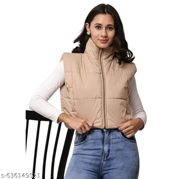 Beige_Jacket_Nylon_For_Women
