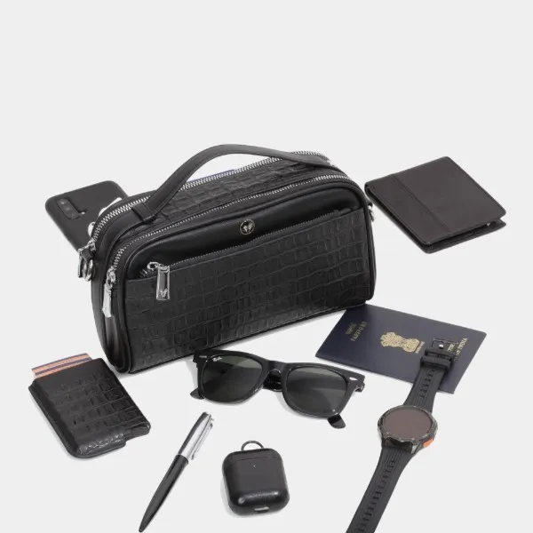 Absolute_Global_Legacy_Unisex_Crossbody_Sling_Bag_For_Menand_Women_,_Multi-Utility_Dopp_Kit_,_Premium_Pu_Leather_Handbag_With_Adjustable_Strap_,_Travel_Organizer_Pouch_,_Black