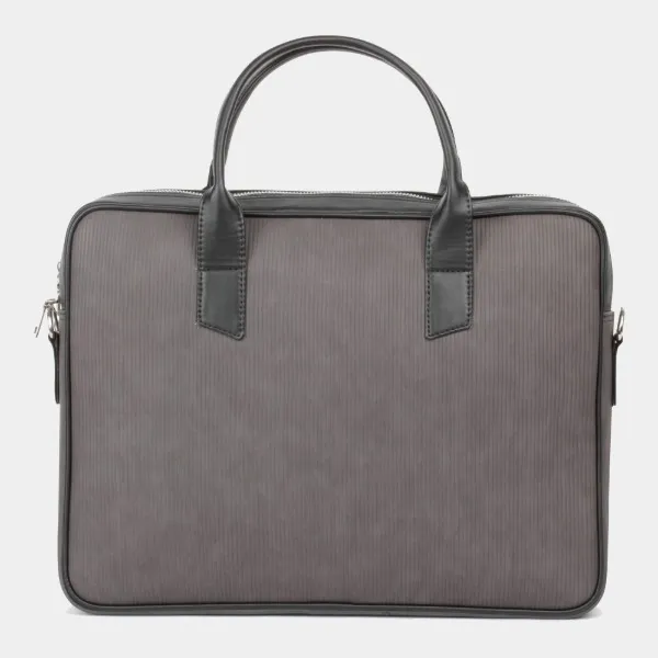 Absolute_Global_Noble_Slim_Laptop_Bag_For_15.6_Inch_Laptops_Waterproof_Pu_Leather_,_Padded_Compartment_,_Adjustable_Strap_Grey