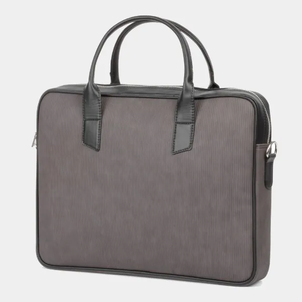 Absolute_Global_Noble_Slim_Laptop_Bag_For_15.6_Inch_Laptops_Waterproof_Pu_Leather_,_Padded_Compartment_,_Adjustable_Strap_Grey