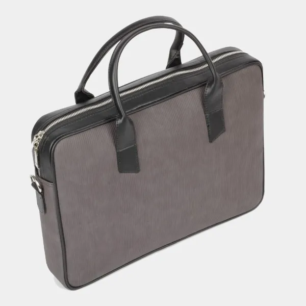 Absolute_Global_Noble_Slim_Laptop_Bag_For_15.6_Inch_Laptops_Waterproof_Pu_Leather_,_Padded_Compartment_,_Adjustable_Strap_Grey
