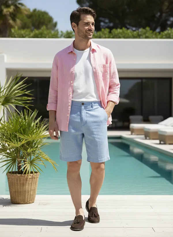 Men's_Flat_Front_Linen_Chino_Shorts