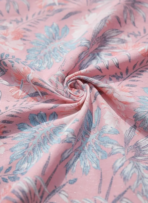 Peach_Pink_Tropical_Print_Relaxed_Fit_2_Piece_Cotton_Co_Ord_Set_For_Men