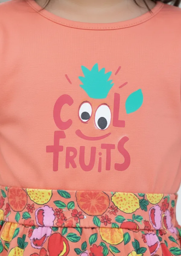 Girls'_"Cool_Fruits"_Graphic_Print_Dress_–_Vibrant_Peach_&_Fruit_Pattern_Casual_Wear