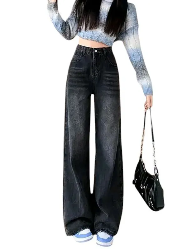 Women'S_High-Waisted_Wide-Leg_Black_Denim_Jeans