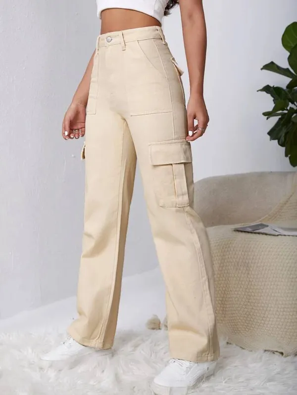 Women'S_High-Waist_Cargo_Pants_With_Multiple_Pockets_-_Beige