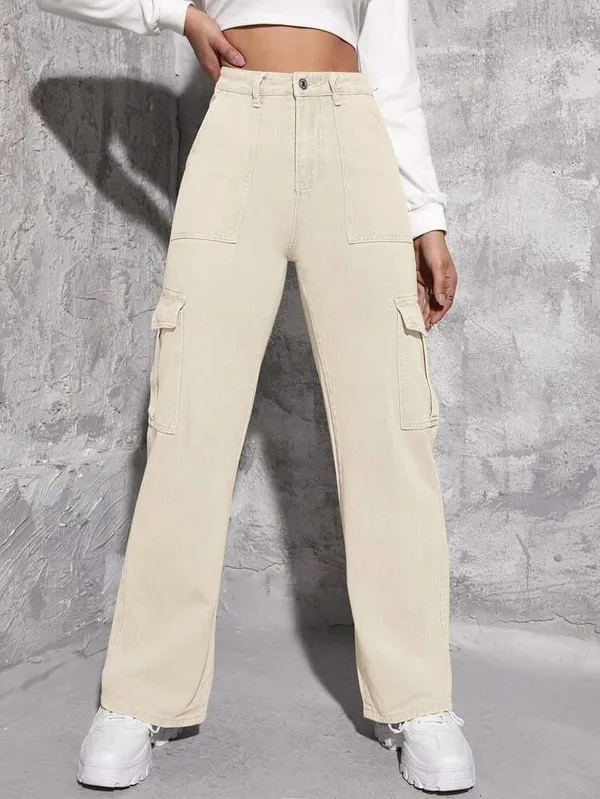 Women'S_High-Waist_Cargo_Pants_With_Multiple_Pockets_-_Beige