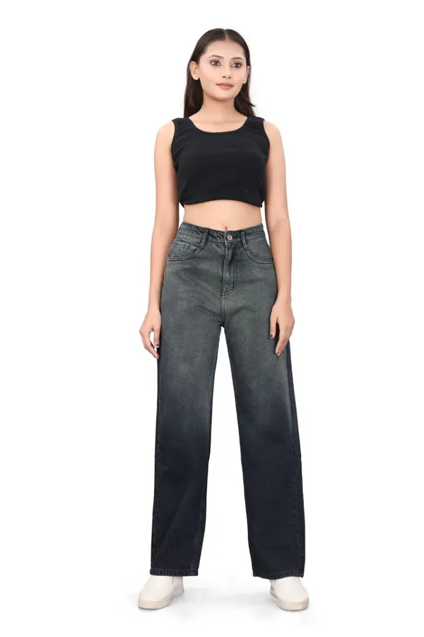 Women'S_High-Waisted_Wide-Leg_Denim_Jeans_-_Grey_Ombre_Wash