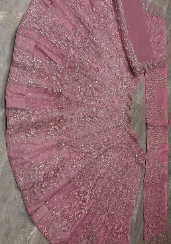 Pink_Embellished_Lehenga_Choli_Set_With_Heavy_Sequin_And_Bead_Work