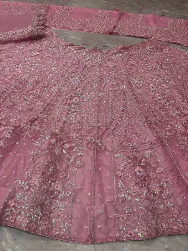 Pink_Embellished_Lehenga_Choli_Set_With_Heavy_Sequin_And_Bead_Work