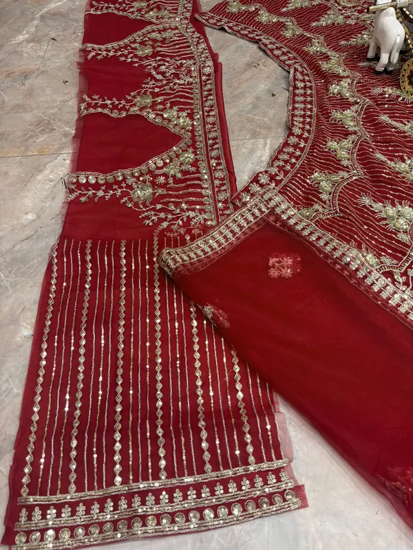Maroon_Embroidered_Bridal_Lehenga_Choli_Set_With_Heavy_Zari_Work_And_Dupatta