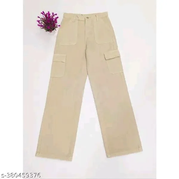 Women'S_High-Waist_Cargo_Pants_With_Multiple_Pockets_-_Beige