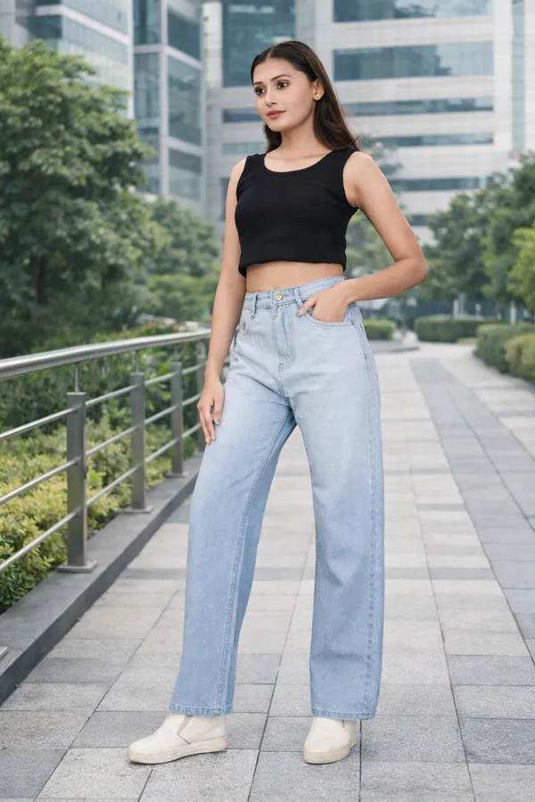 Women'S_High-Waisted_Light_Blue_Wide-Leg_Jeans