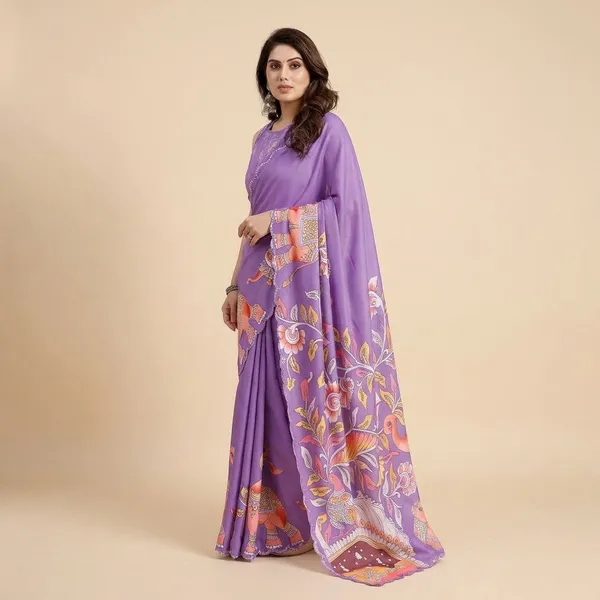 Purple_Floral_Embroidered_Silk_Saree_With_Traditional_Motifs