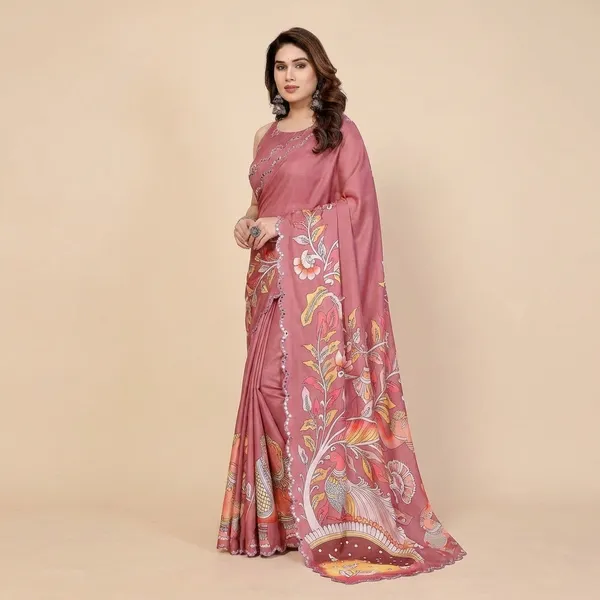 Traditional_Kalamkari_Printed_Saree_In_Dusty_Rose_Pink