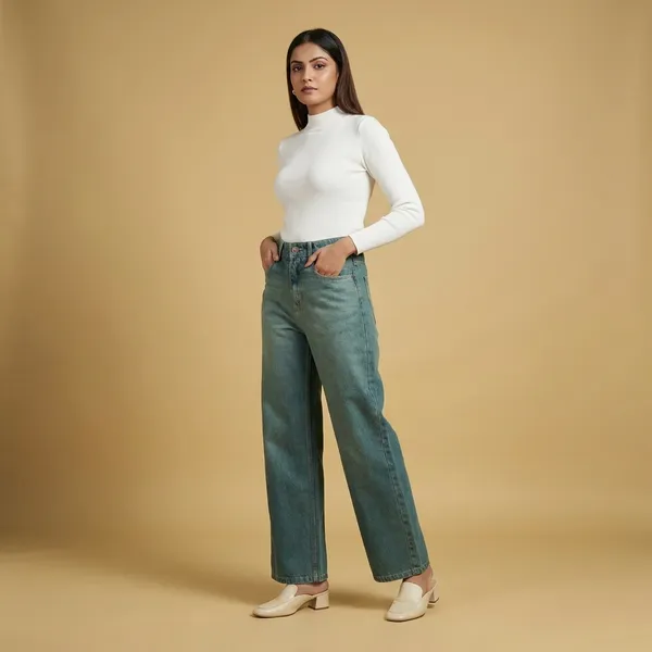 Women'S_High-Waisted_Wide-Leg_Denim_Jeans_-_Blue_Grey