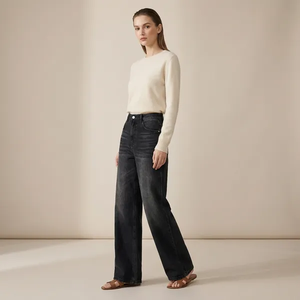 Women'S_High-Waisted_Wide-Leg_Black_Denim_Jeans