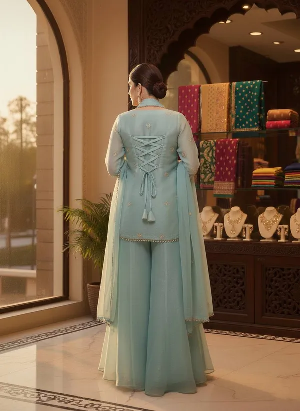 Sea_Green_Embellished_Sharara_Suit_Set_With_Dupatta_-_Ethnic_Wear_For_Women