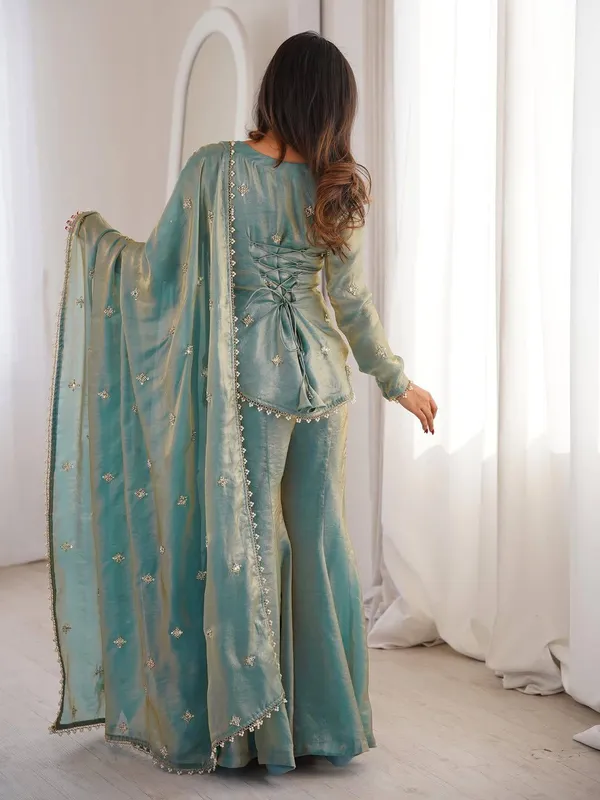 Sea_Green_Embellished_Sharara_Suit_Set_With_Dupatta_-_Ethnic_Wear_For_Women