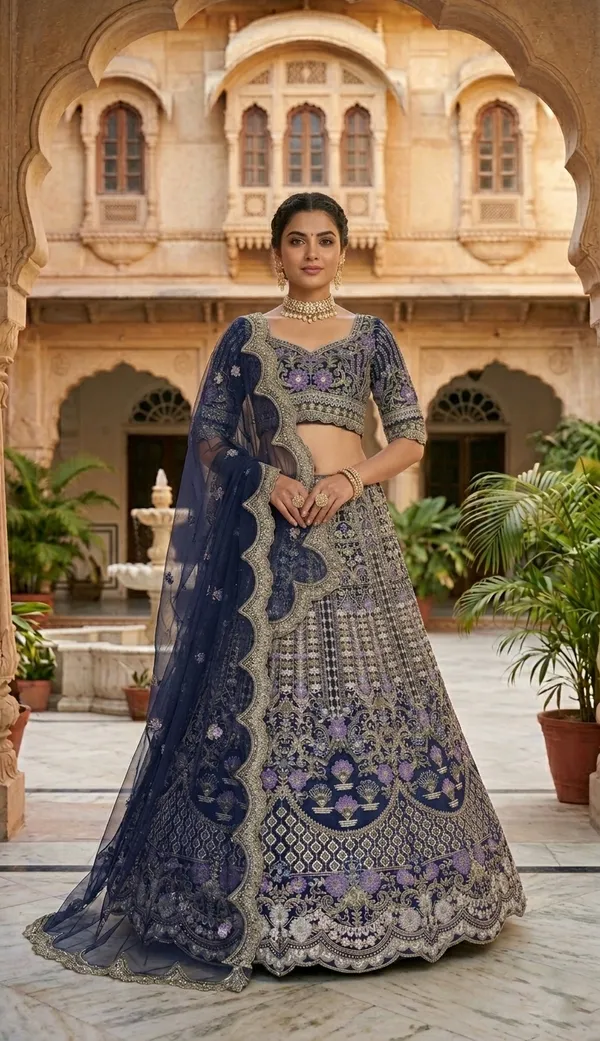 Navy_Blue_And_Silver_Embroidered_Bridal_Lehenga_Choli_Set