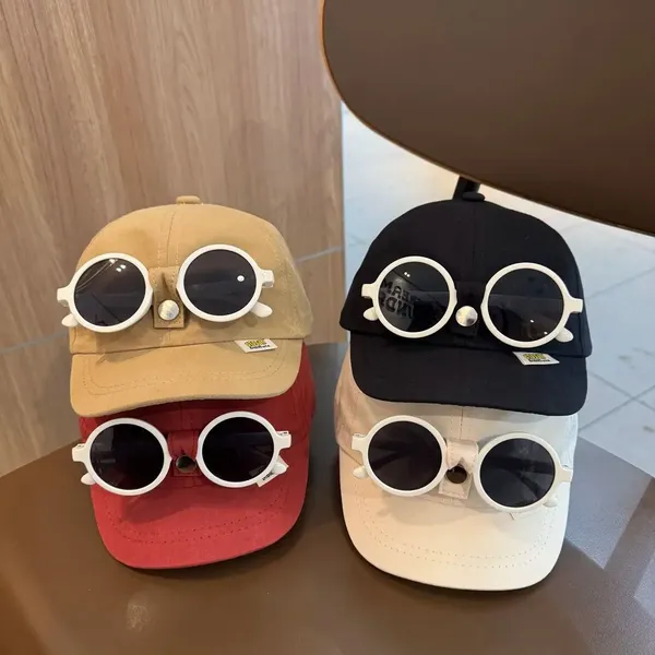 Baby_Baseball_Cap_With_Detachable_Glasses_Pack_Of_2