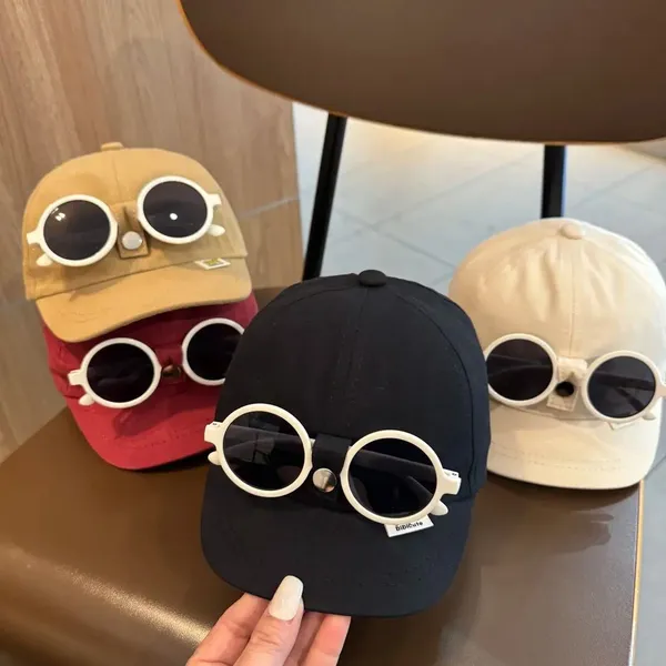 Baby_Baseball_Cap_With_Detachable_Glasses_Pack_Of_2