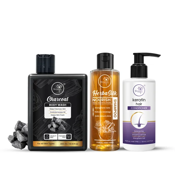 Herbal_Hair_Care_Combo_-_Charcoal_Body_Wash,_Nourish_Shampoo_&_Keratin_Hair_Conditioner_(Set_Of_3)
