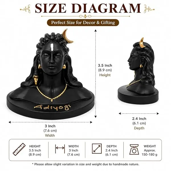 Adiyogi_Shiva_Statue,_Black_and_Gold_Resin_Figurine