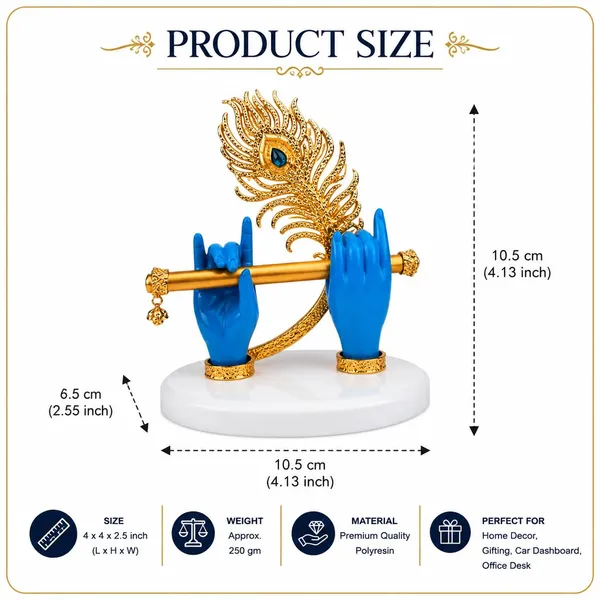 Krishna_Flute_Idol_With_Peacock_Feather