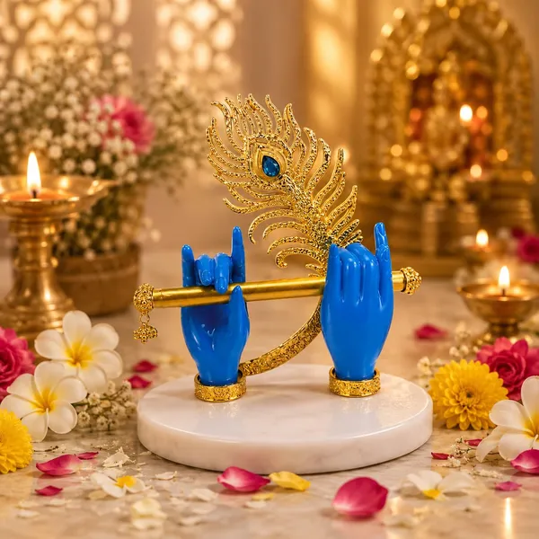 Krishna_Flute_Idol_With_Peacock_Feather