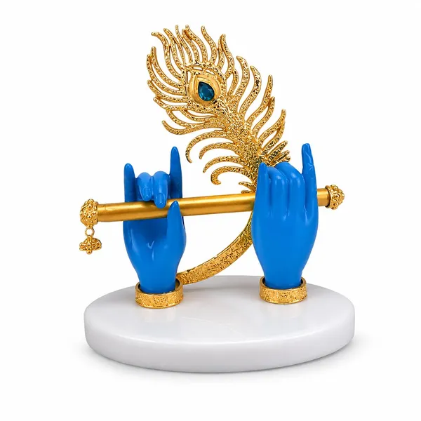 Krishna_Flute_Idol_With_Peacock_Feather