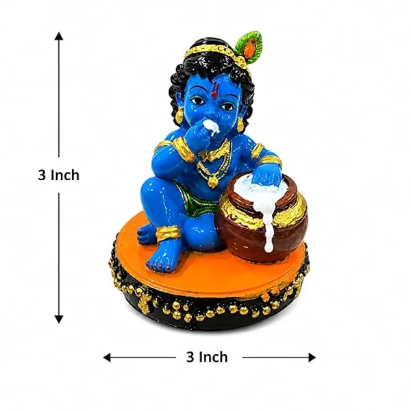 Baby_Krishna_Idol_Eating_Makhan_with_Matki,_Resin_Figurine