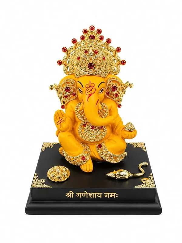 Lord_Ganesha_Idol_Statue_with_Gold_Crown_and_Red_Crystals