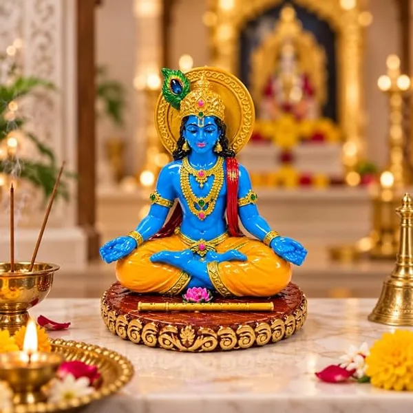 Lord_Krishna_Meditating_Statue,_Multicolour_Resin_Figurine