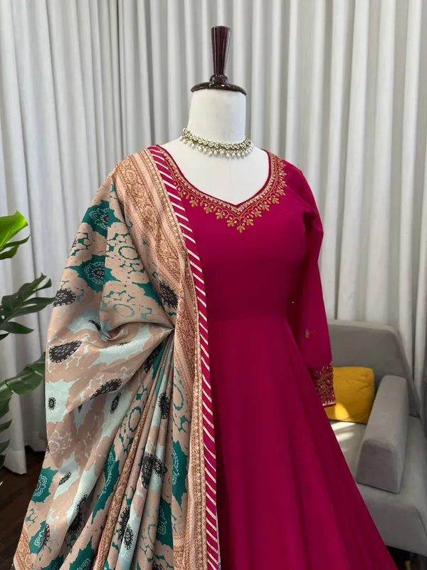 Aarzoo_Red_Chinon_Silk_Anarkali_Gown_Set_Grace_in_Every_Twirl