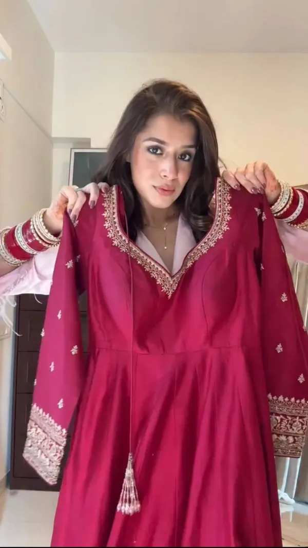 Aarzoo_Red_Chinon_Silk_Anarkali_Gown_Set_Grace_in_Every_Twirl