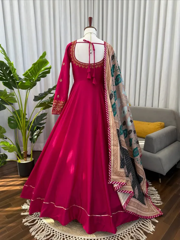 Aarzoo_Red_Chinon_Silk_Anarkali_Gown_Set_Grace_in_Every_Twirl