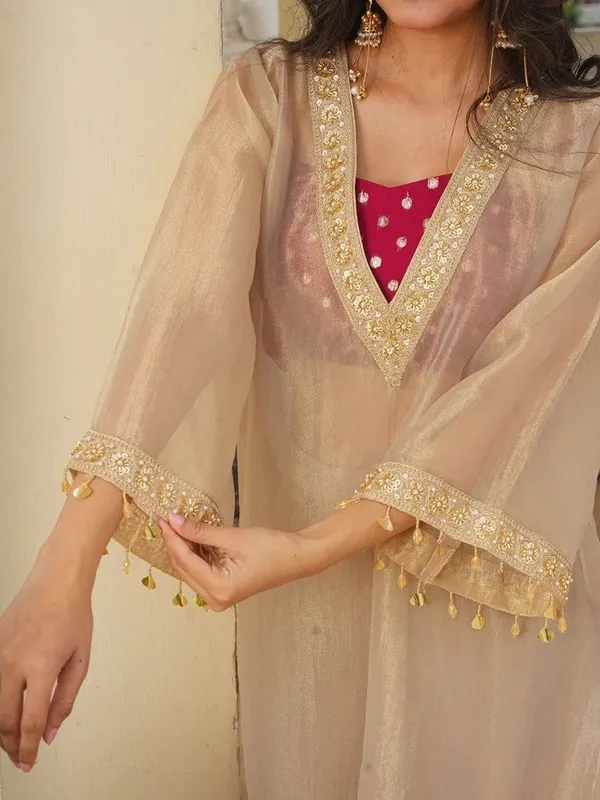 Golden_Tissue_Straight_Kurta_Set_For_Women