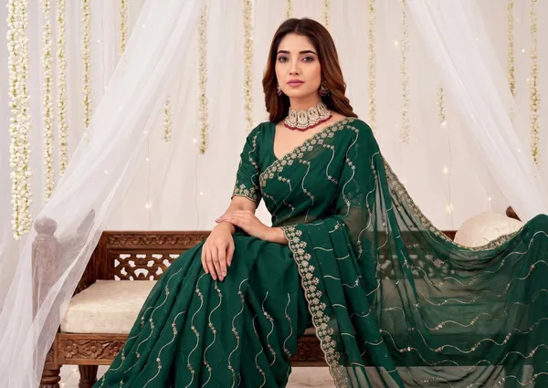 Green_Star_Georgette_Embroidered_Leriya_Saree_For_Women