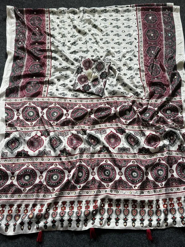 Ivory_Modal_Silk_Ajrakh_Printed_Saree_For_Women