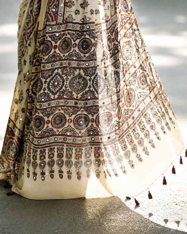 Ivory_Modal_Silk_Ajrakh_Printed_Saree_For_Women