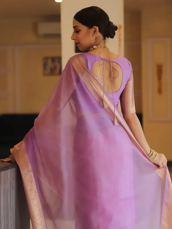Lavender_Organza_Kanjivaram_Zari_Border_Saree_For_Women