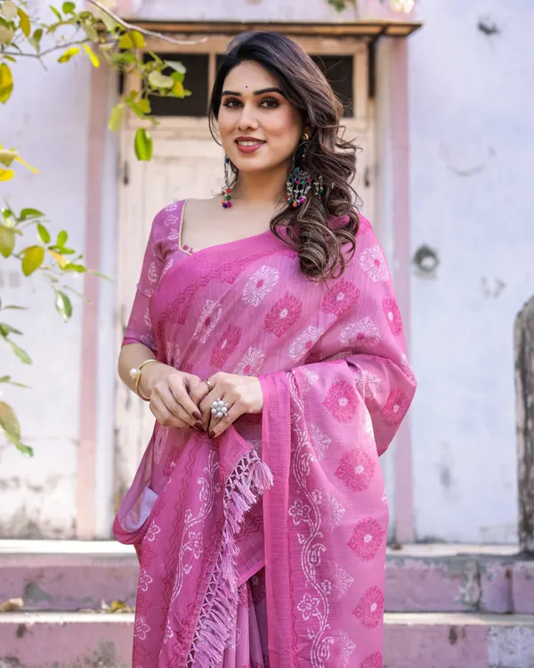Mauve_Lilac_Linen_Cotton_Saree_with_Floral_Print