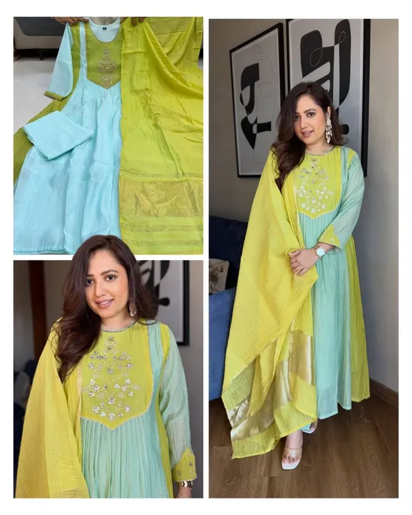 Pastel_Green_Mul_Chanderi_Handwork_Suit_Set_With_Banarasi_Dupatta_For_Women