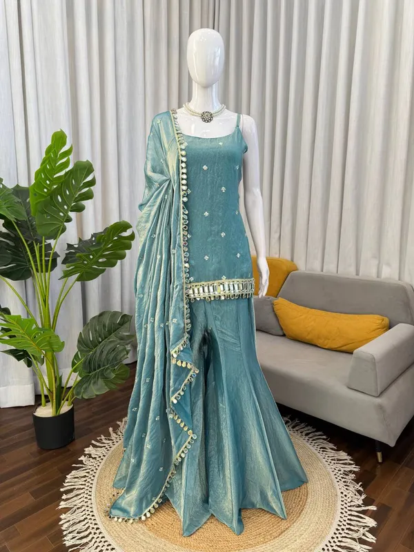 Teal_Blue_Radiant_Mirror_Work_Designer_Sharara_Palazzo_Set