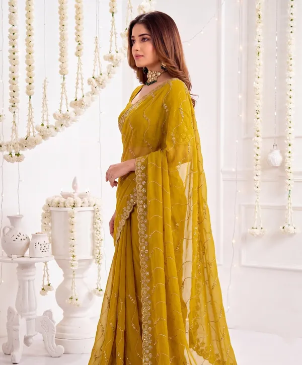 Yellow_Star_Georgette_Embroidered_Leriya_Saree_For_Women