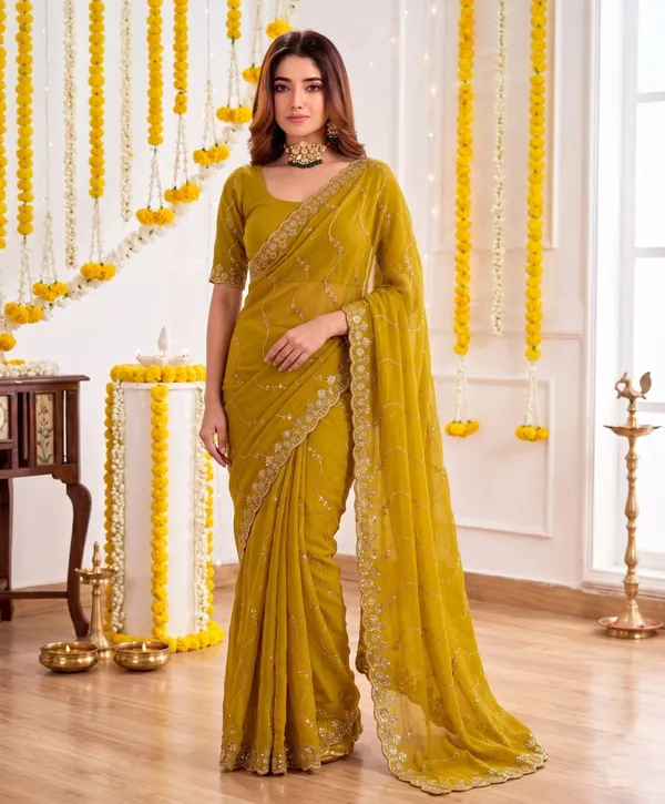 Yellow_Star_Georgette_Embroidered_Leriya_Saree_For_Women