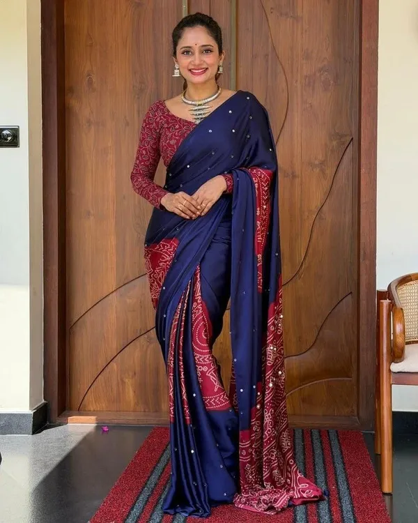 Navy_Blue_Modal_Silk_Folk_Art_Printed_Saree_For_Women