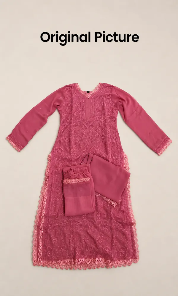 Pastel_Pink_Georgette_Chikankari_Embroidery_Kurta_With_Pant_And_Dupatta_For_Women